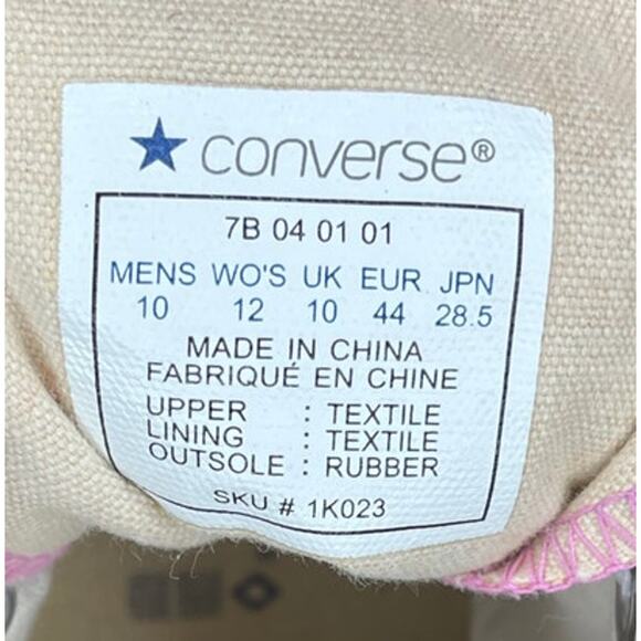 Unisex Converse Chuck Taylor All Star Canvas Athletic Sneaker Size M10/W12 Black - Picture 6 of 6